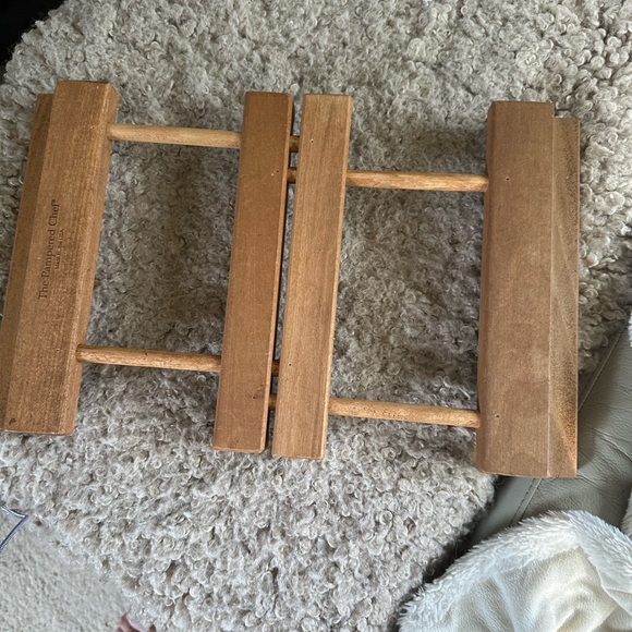 Pampered Chef Wooden Checkered trivet.  Made in USA.  Holds 9x13 pan and more - Picture 3 of 4